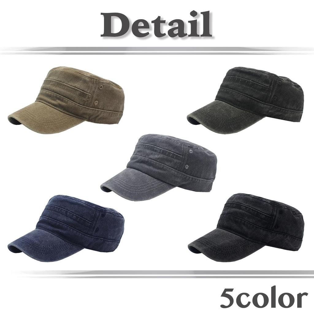 Military Work CZ292 [White Fang] Hat, Cap, Stylish, Fashionable, Denim, Men's, Women's, (Dark Gray)