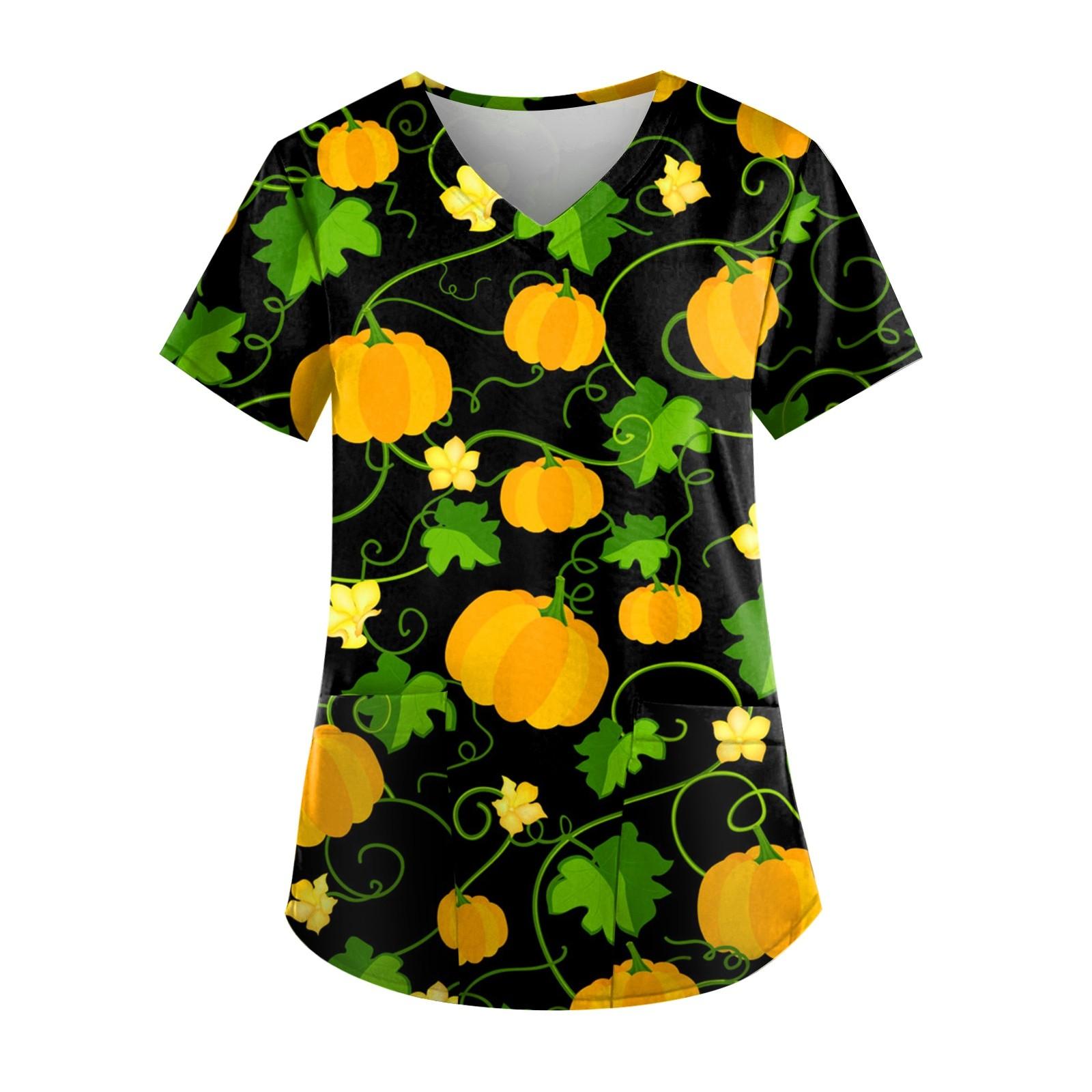 

Жіночі робочі футболки з V-подібним вирізом і короткими рукавами XXXXL зелений