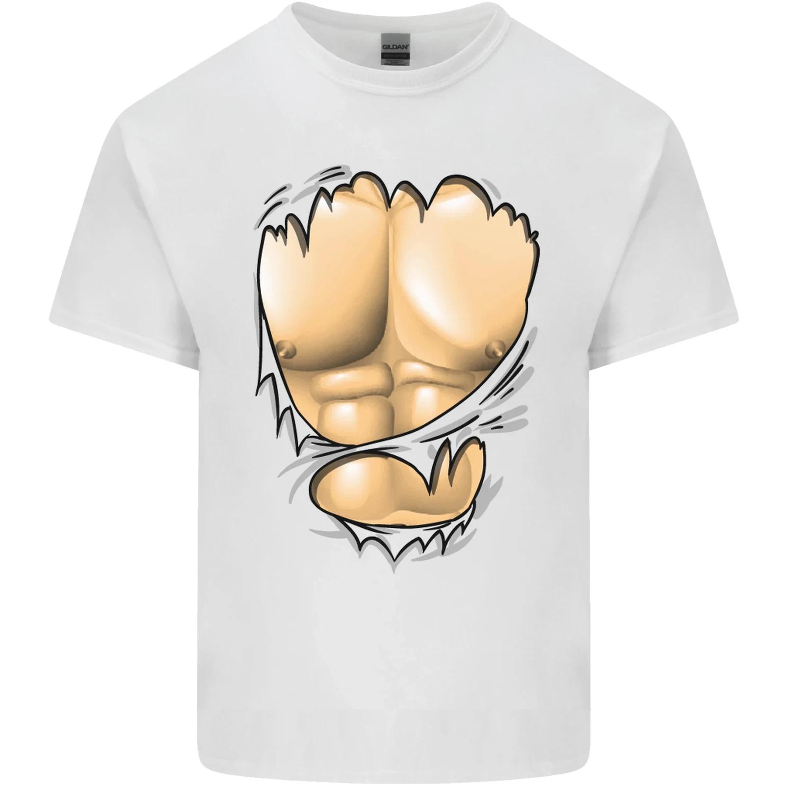 

Gym Ripped Muscles Effect Kids T-Shirt Childrens S