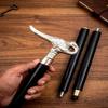 Antique Style Swan Handle Walking Stick: Aluminium, Wood, Victorian Gentleman Cane