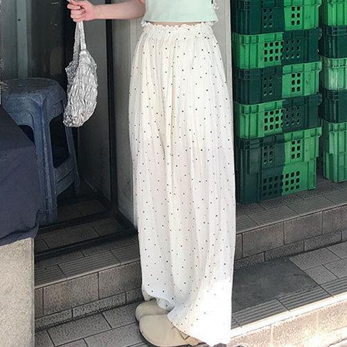 

Винтажные брюки ленивого стиля с кружевной отделкой, эластичной талией, свободного кроя, драпирующиеся, в горошек, тонкие, с широкими штанинами для женщин XL