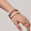 Devil's Eye Enamel Bracelet: Stylish Stainless Steel Handband for Women