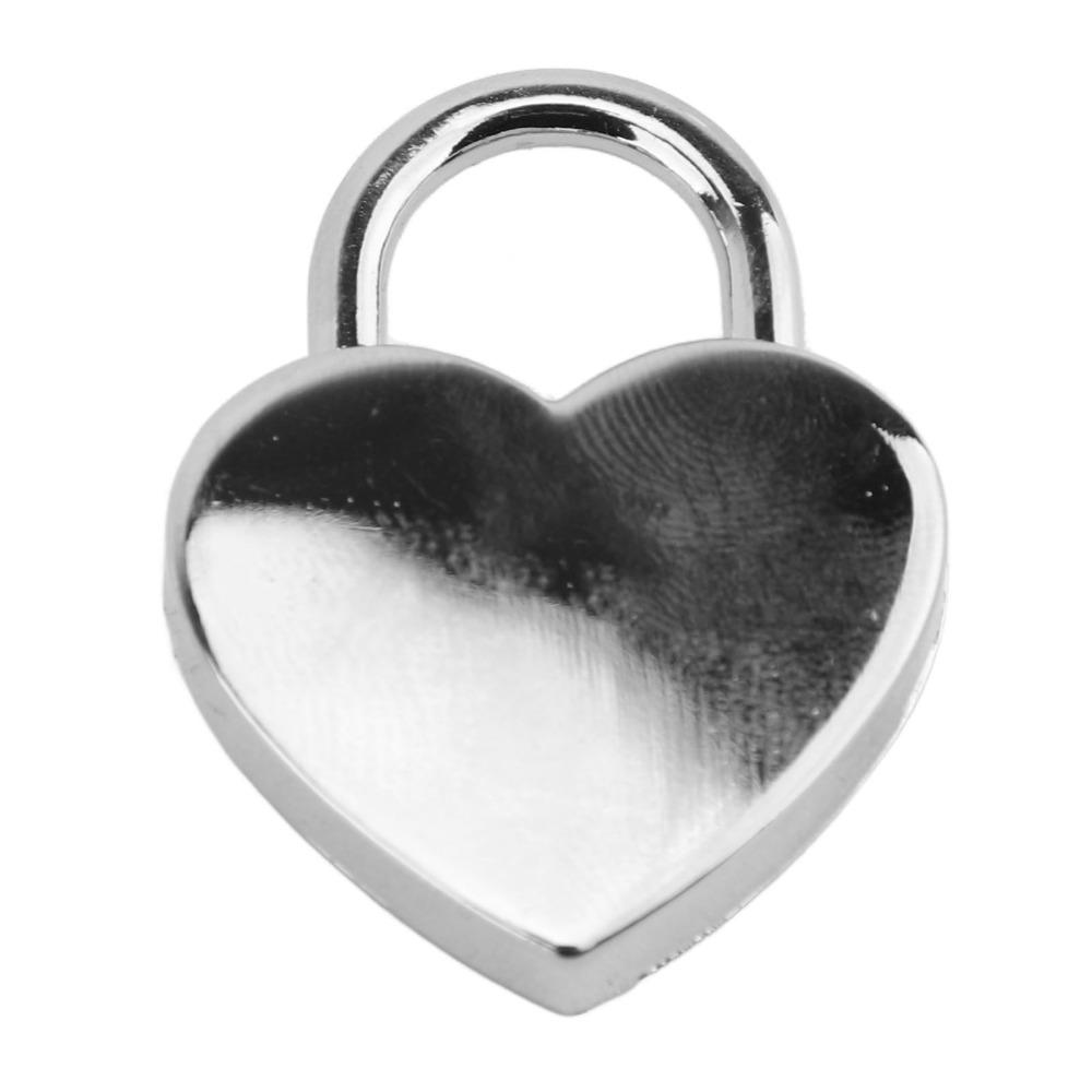 4sets 1.5 x 1.2 Inch Heart Shaped Padlock Metal Decorative Love Lock For Jewelry Box