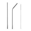Mixing Color Reusable Metal Drinking Straws 304 Stainless Steel Straw Set with Cleaner Brush Bar Drinkware Party Accessory