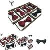 Classic Mens Wedding Bow Tie With Satin Finish For Grooms And Groomsmen