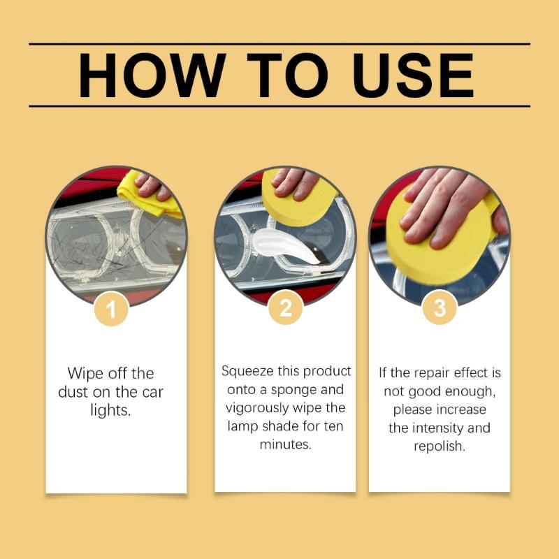Headlight Restoration Universal Car Headlight Cleaner And Restorer Headlight Restorer For Plastic Car Headlights