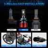 9006 HB4 Mini Car Headlight Bulb 60000LM 6000K White Running Front Head Lamp Cooling fan DC12V Auto Headlight