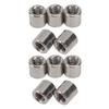 50 STÜCKE Zylindrische Verbindungsmuttern 304 Edelstahl Innengewindemutter M6 Runde Verbindungsmuttern
