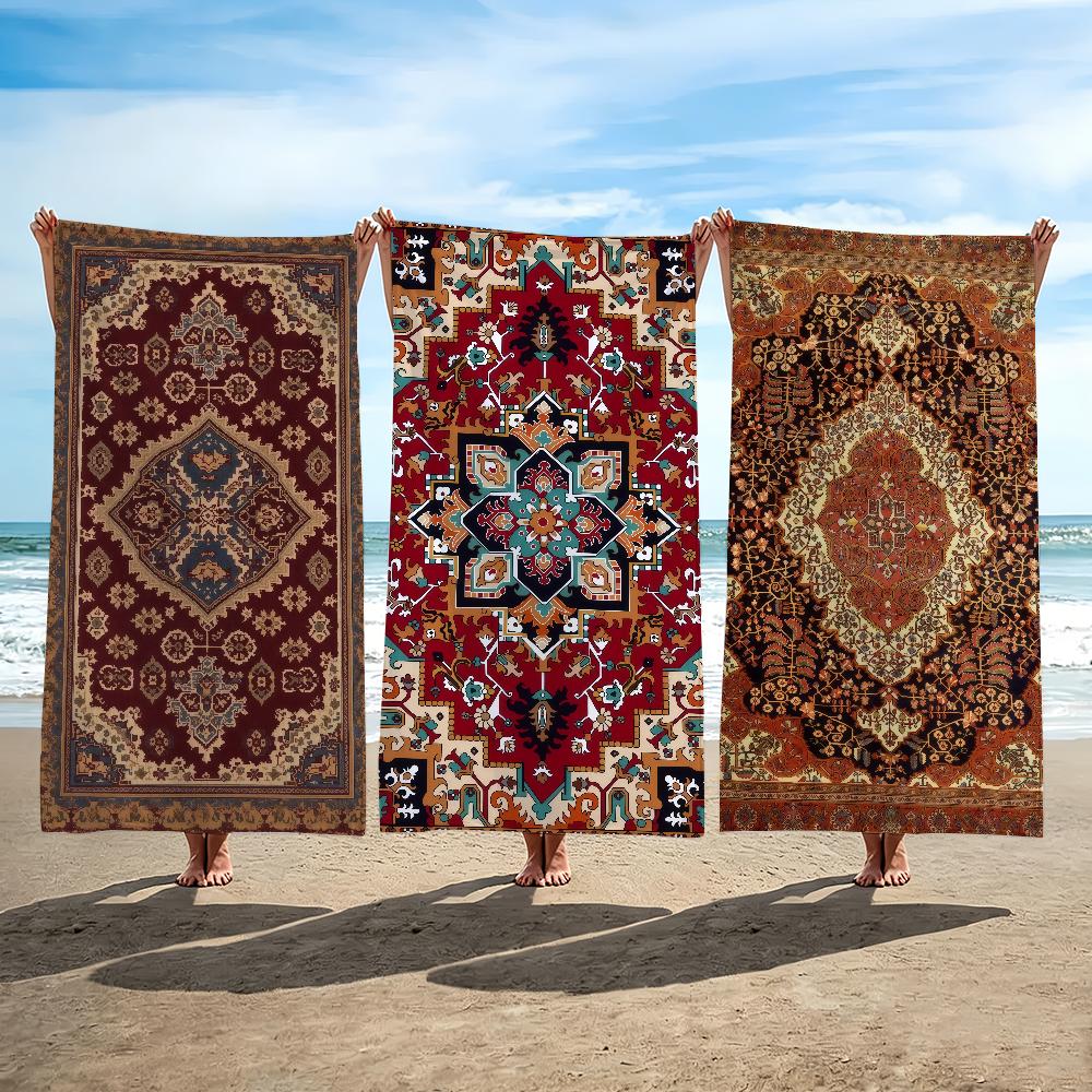 Jmg Household Supplies Art Persian Carpet Towel Beach Towel Travel Lightweight Skin Friendly For Pool Beach Camping Cruise Summer