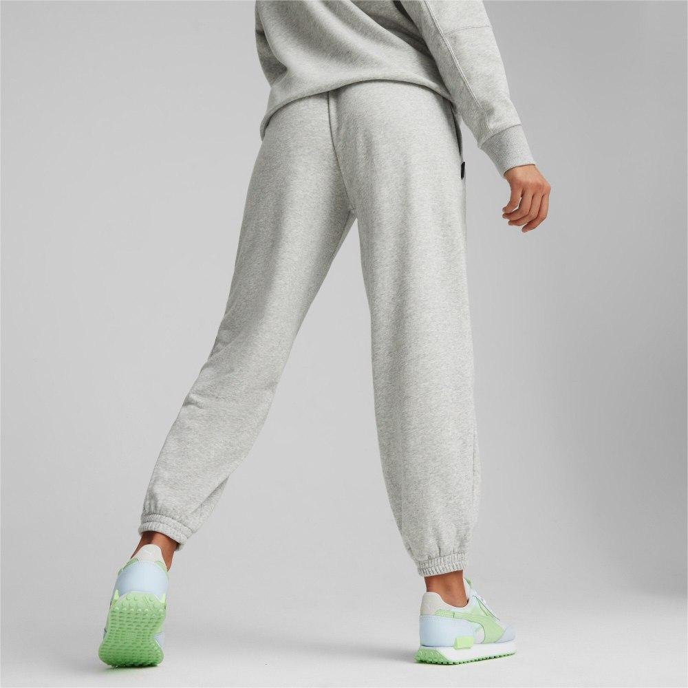 Puma Letter Print Breathable Casual Knitted Sports Pants Women Bottoms Light-Mixed-Gray 623476-04