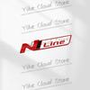 HWCB2 N Line Decoration Emblem Car Styling 3D Sticker Metal Front Hood Grille Badge For Hyundai Kona Tucson Sonata Elantra Veloster