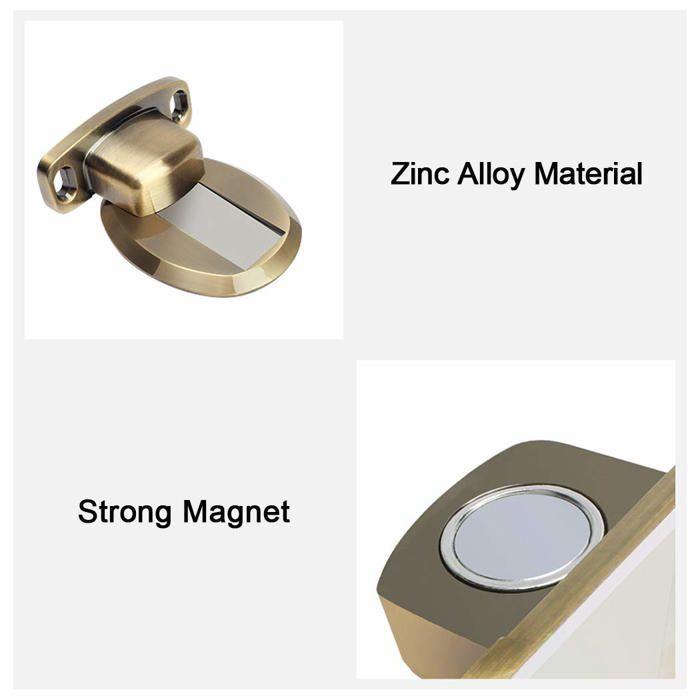 Butée de porte - Phoewon - HP0090QT-FBA - Acier inoxydable - Auto-adhésif - Magnétique