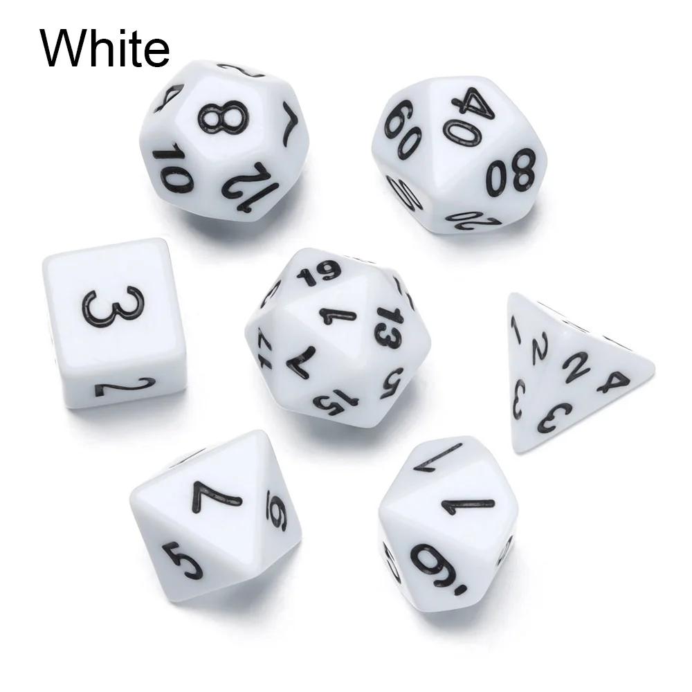 7Pcs/Set Polyhedral Dice Set Game Dice For Trpg Dnd Accessories Polyhedral Dice For Board Card Game Math Games