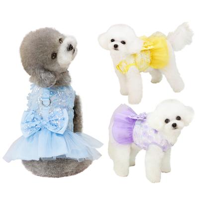 Pet Dog Cat Bow Dress Small Dog Summer Cute Princess Clothes