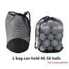 Nylon Golf Ball Storage Bag Closure Holds 48 56 15x28cm Purpose Sports Accessory