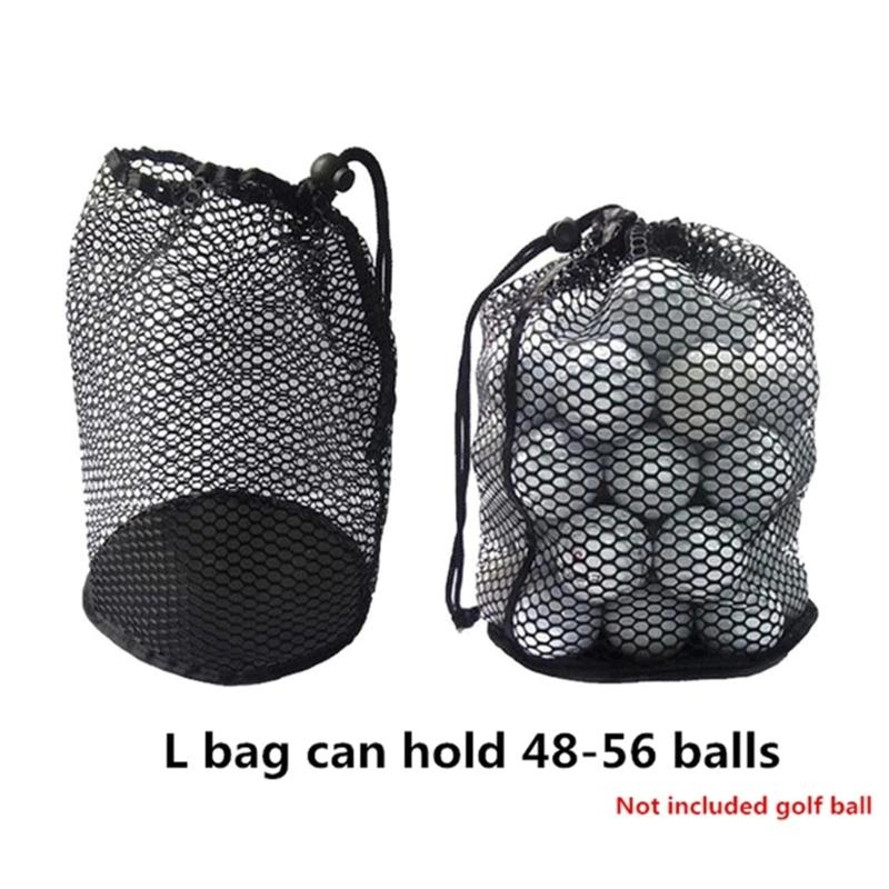 Nylon Golf Ball Storage Bag Closure Holds 48 56 15x28cm Purpose Sports Accessory