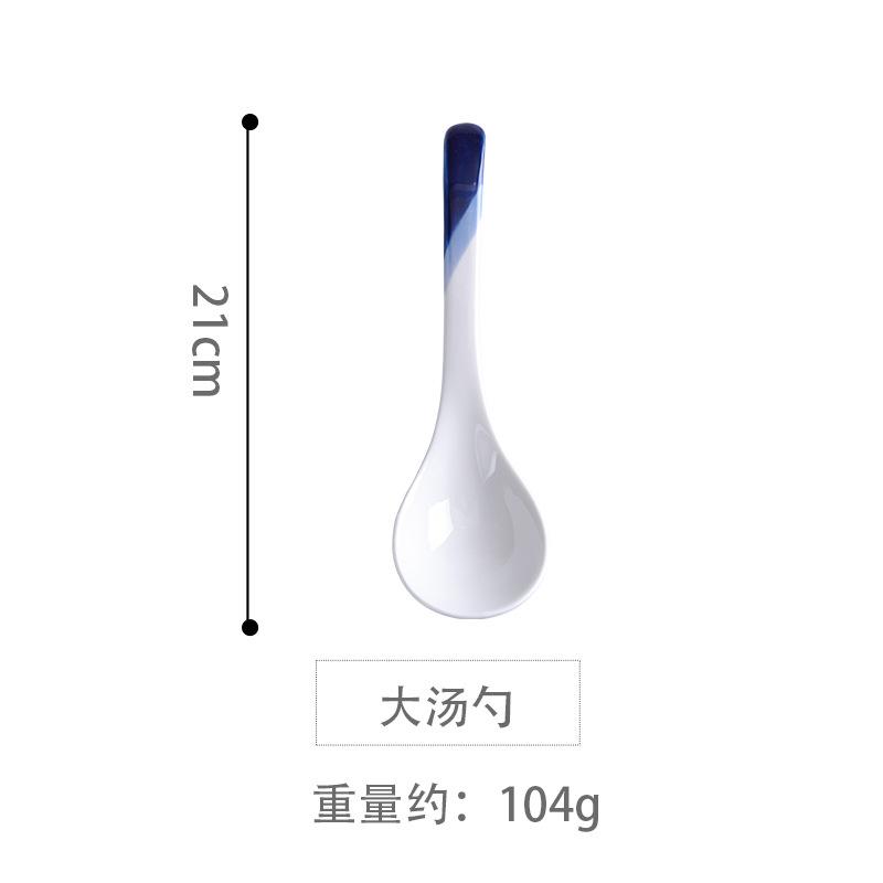 Ausverkauf, Handbemaltes, Farbverlauf Blau Keramikgeschirr