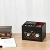 Mabuchi Motor New Automatic Watch Winder, Wooden, Fits Both Men's and Women's Watches, 2023 Upgrade (Black Exterior, Red Interior - W142R)