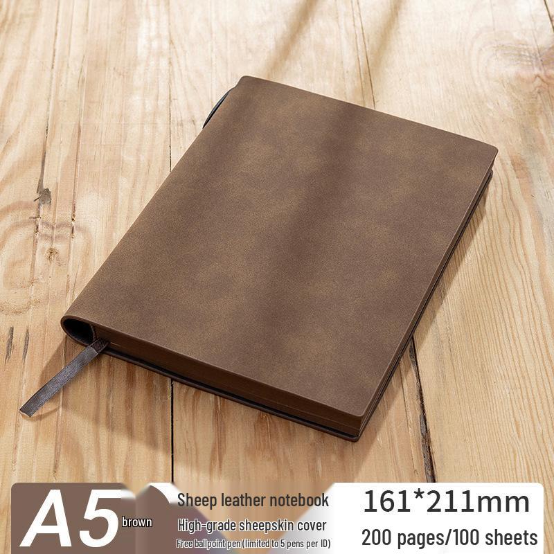 Thickened Sheepskin Business Notebook