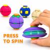2pcs Rotating Decompression Ball Colored Press Decompression Rotating Ball Dual Play Fidget Spinner Office Boredom Relief Toys
