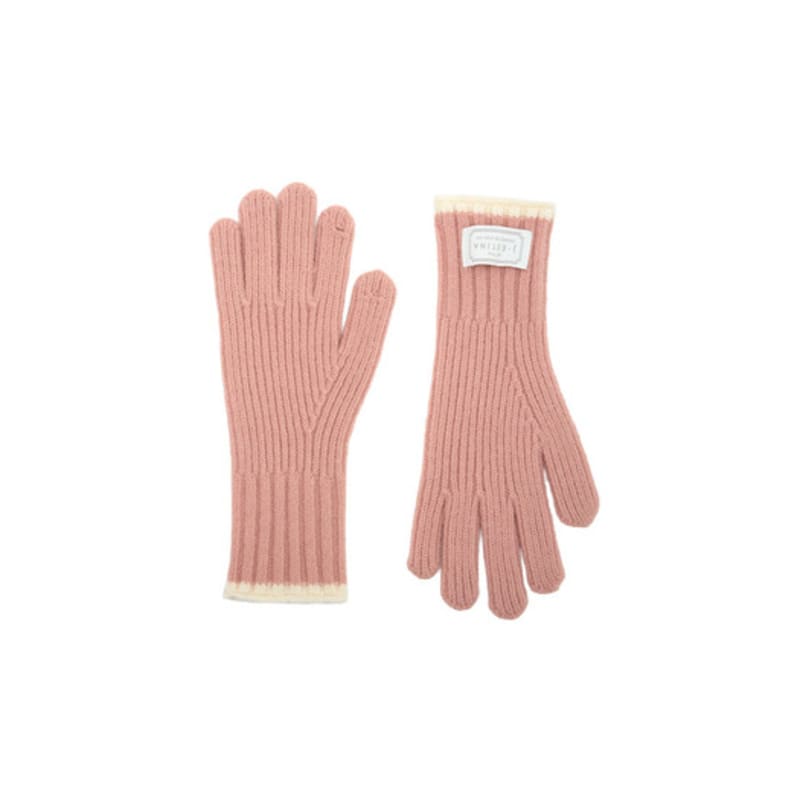 J.ESTINA J.LETTER Color Trim Muffler Glove Set PK (JEACEC5BF581PK260)