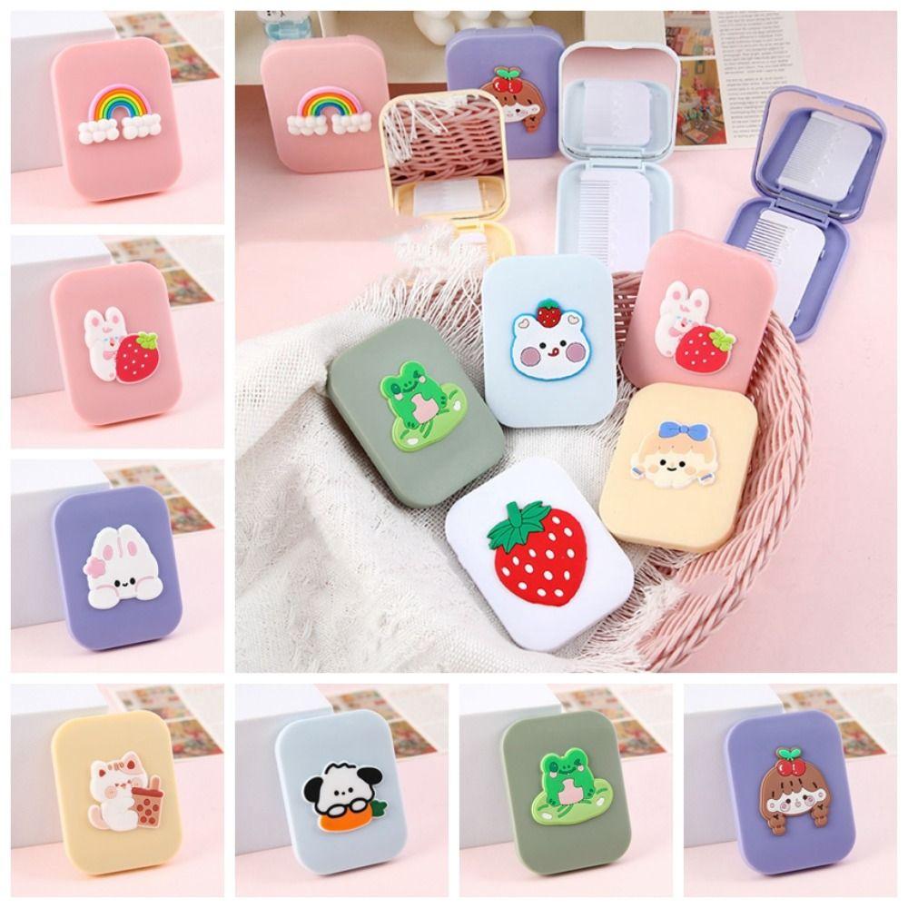 

Foldable Desktop Decorative Mirror ABS Flip Cap Vanity Mirror Study Home Decor Style 9