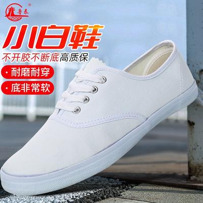 Heren canvas schoenen heren high-end herenschoenen ademend en niet-ruikende voeten witte stoffen schoenen werkschoenen witte schoenen casual schoenen