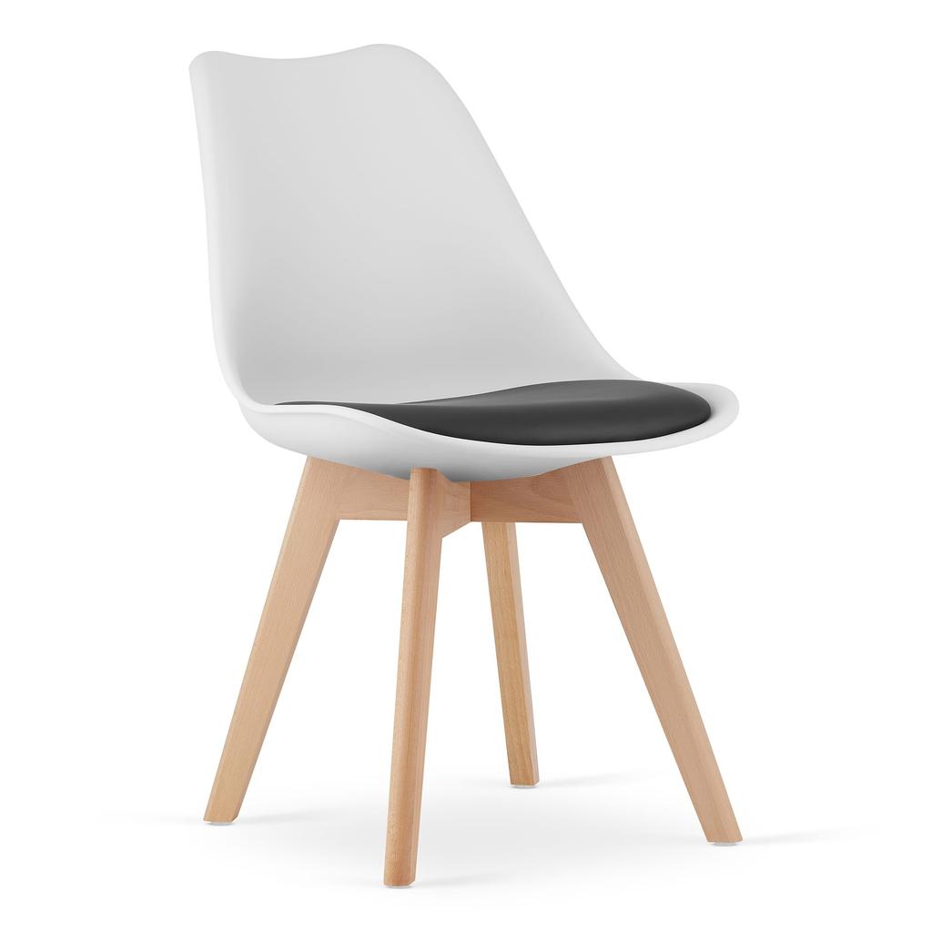 MARK Chair Black and White / Natural Legs X 3