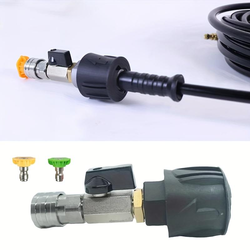 Adjustable Water Flow Adapter - 1/4" Quick Connect, 15°25° Nozzles, Compatible with Karcher Nilfisk Hoses