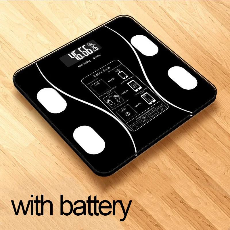 Body Fat Scale Smart Wireless Digital Bathroom Weight Scale Body Composition Analyzer With Smartphone App Bluetooth-Compatible
