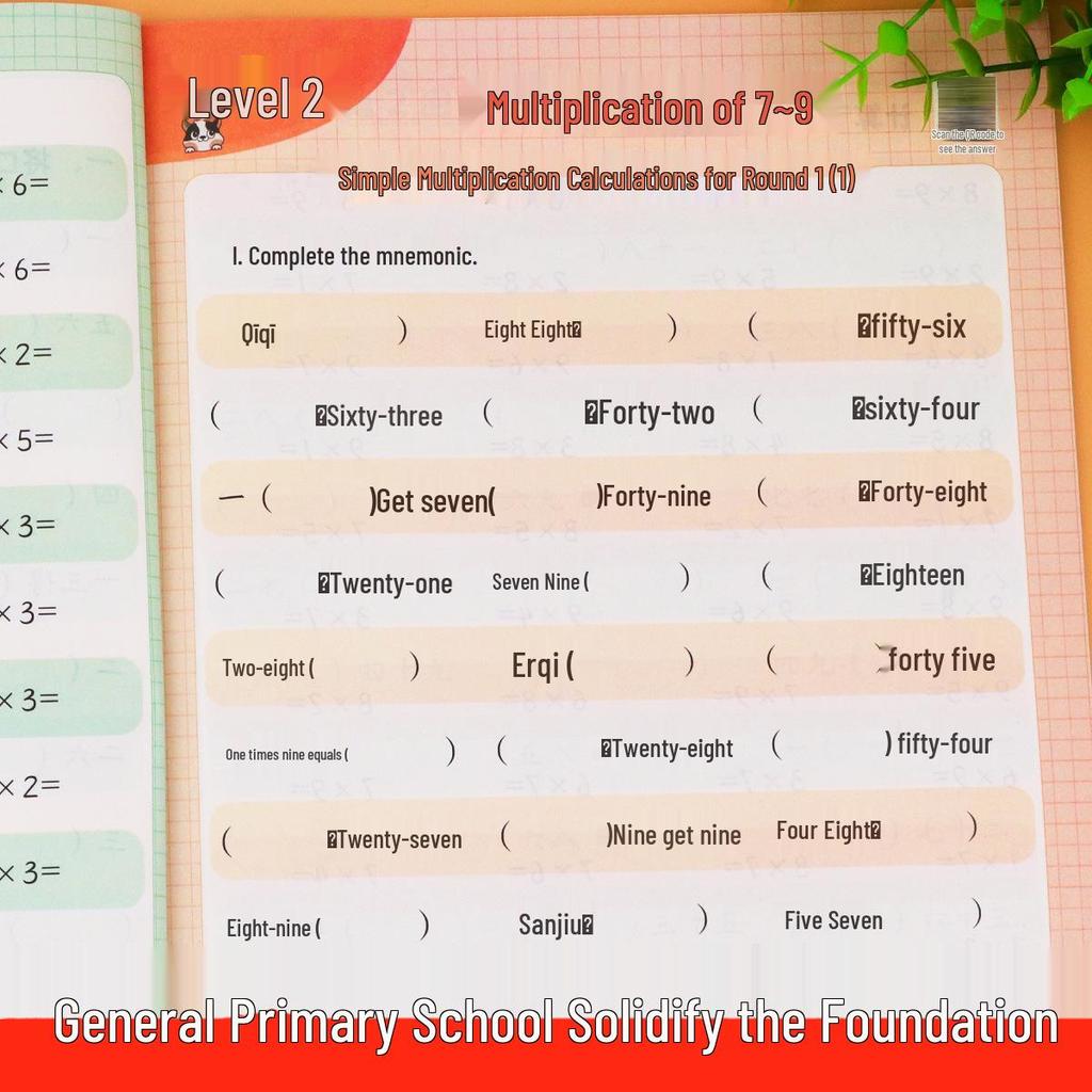 Dou Ban Jiang Grade 2 Mathematics Mental Math Flashcards: Multiplication & Division within 100 - First Semester Special Training.