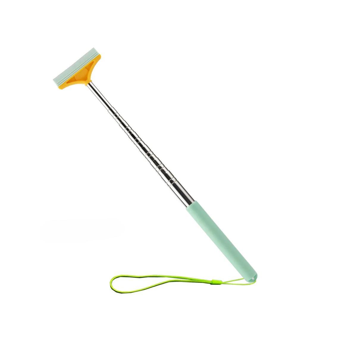 

1Pc Car Rearview Mirror Wiper Cleaning Tool Auto Glass Mist Cleaner Scraper Accessories Handle Telescopic Window Cleaning Brush флуоресцентный зеленый
