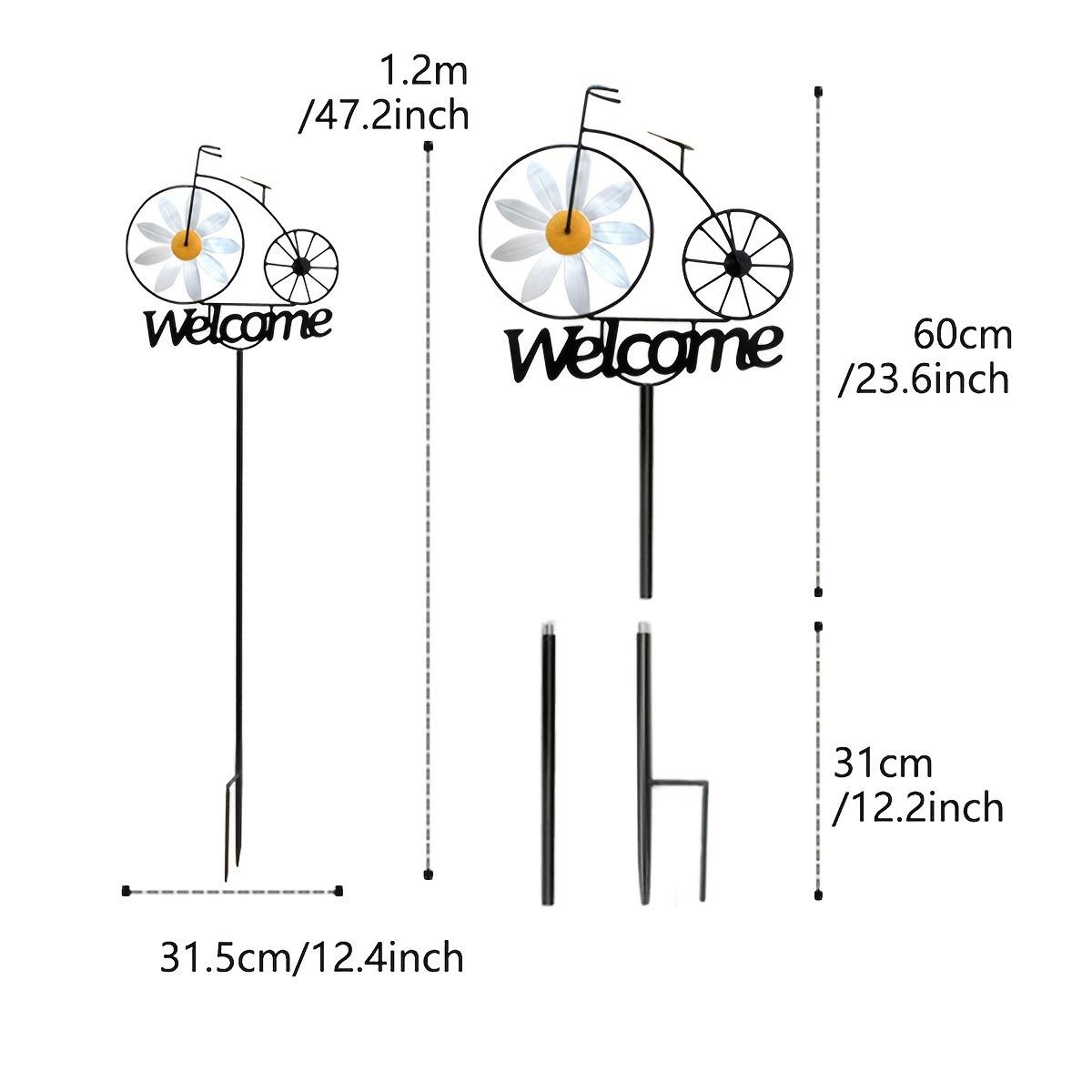 

Outdoor Wind Spinner Wrought Iron Sunflower Windmill, Creative Welcome Ornament, Floor Landscape Decoration For Garden And Villa