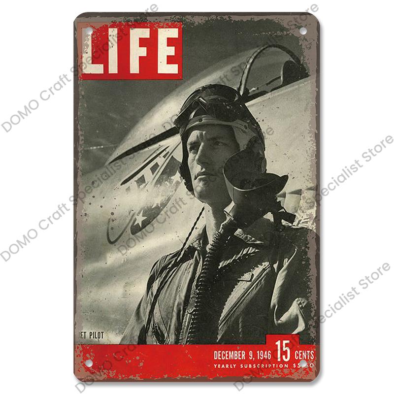 Vintage Airplane Plaques Metal Plate Top Gun Air Force Jet Aces Fighter Retro Metal Tin Signs Club Man Cave Home Wall Decor