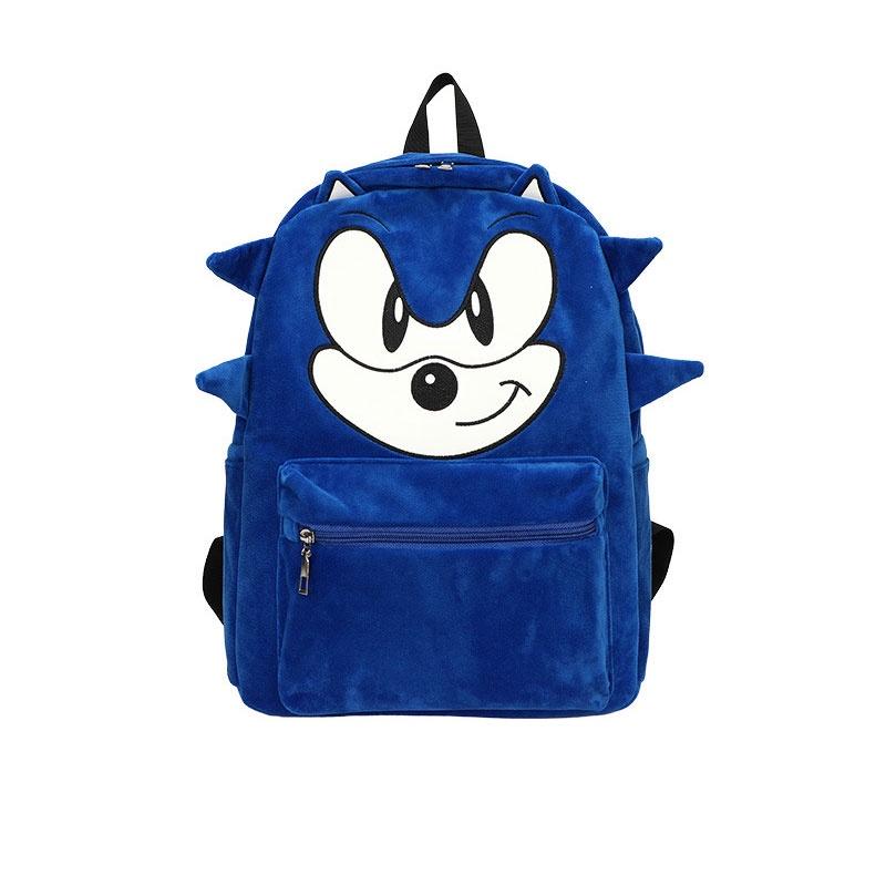 Zaino per Bambini Carino di Sonic, Grande e Resistente, Impermeabile, Traspirante, Con Spallacci Curvi, Blu