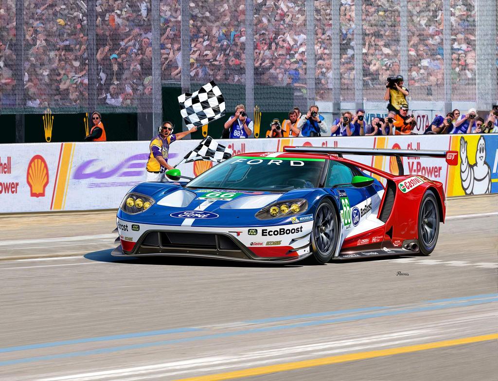 German Revell Ford GT Le Mans Plastic Model 07041 Gray RV07041 1/24