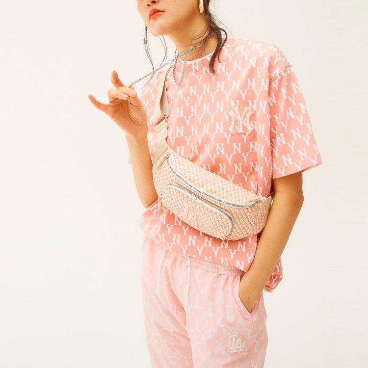 New MLB Set In Sleeve T Shirt Unisex Light Pink 31TSM1131-50P