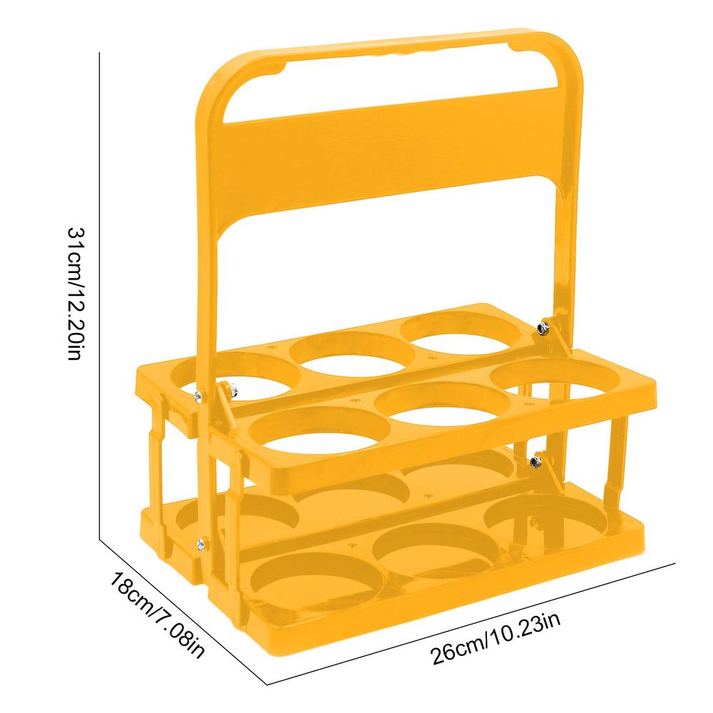 Suport pentru sticle de bere pliabil, pachet de 6 culori, cu mâner, portabil, reutilizabil, suport pentru pahare de vin, container pentru băuturi