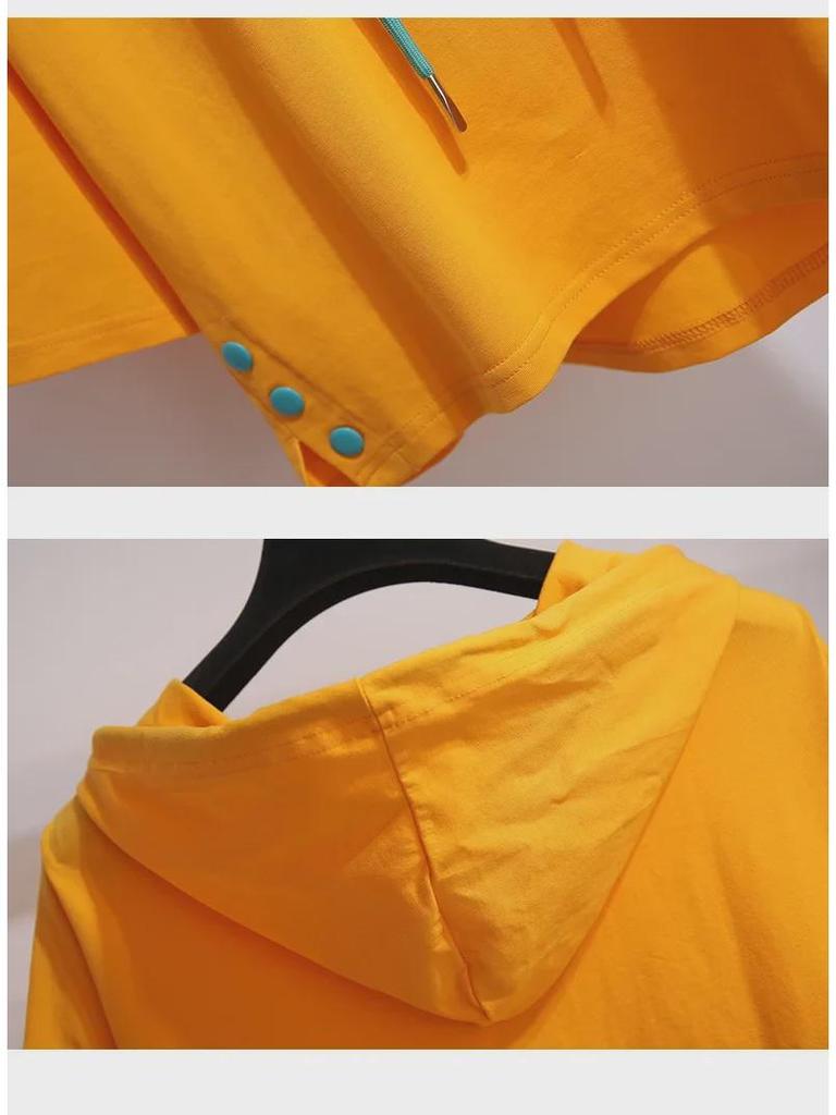 2025 Dámské ležérní tričko s kapucí v korejském stylu pro ochranu před sluncem