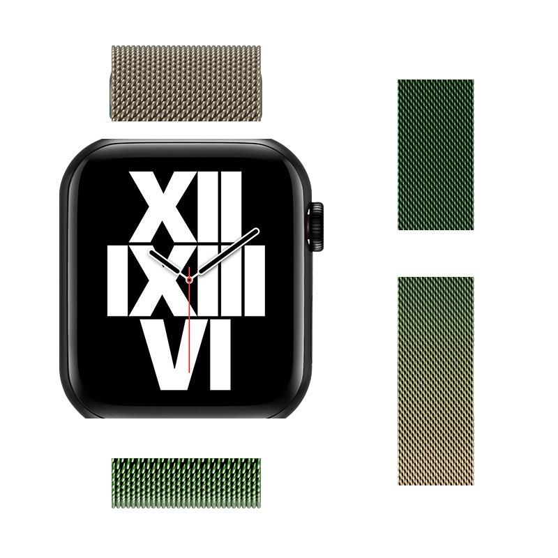 Compatible Stainless Steel Milanese Magnetic Band for Apple Watch Series 1-9 & SE.