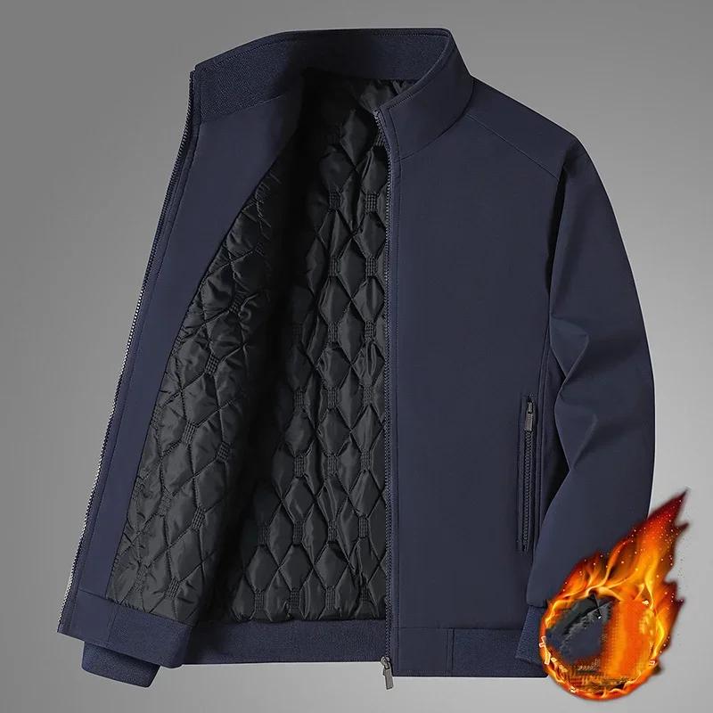 Winter Herren Mittleren Alters Warme Jacken Mode Parkas Oberbekleidung Herren Lässige Windjacke Baumwollgepolsterte Jacke Klassische Bomberjacke