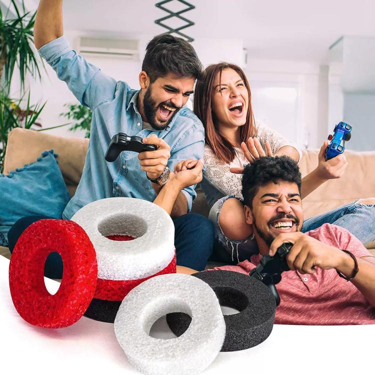 6 Stück Weiche Silikon-Joystick-Ziele Präzisionsringe Mittlerer Widerstand Hilfsringe für PS4 PS5 Xbox Switch Google Stadia Controller