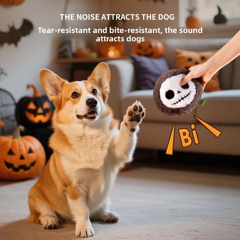 Halloween Toy Dog Plush Toy, Rabbit Fur Imitation, Durable and Bite-resistant, Halloween Doll Dog Toy