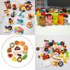 100 Pieces Miniature Food Drink Bottles Toys Dollhouse Pretend Play Kitchen Cooking Game Party Accessories Toys Hamburger Cake Pizza Doll House