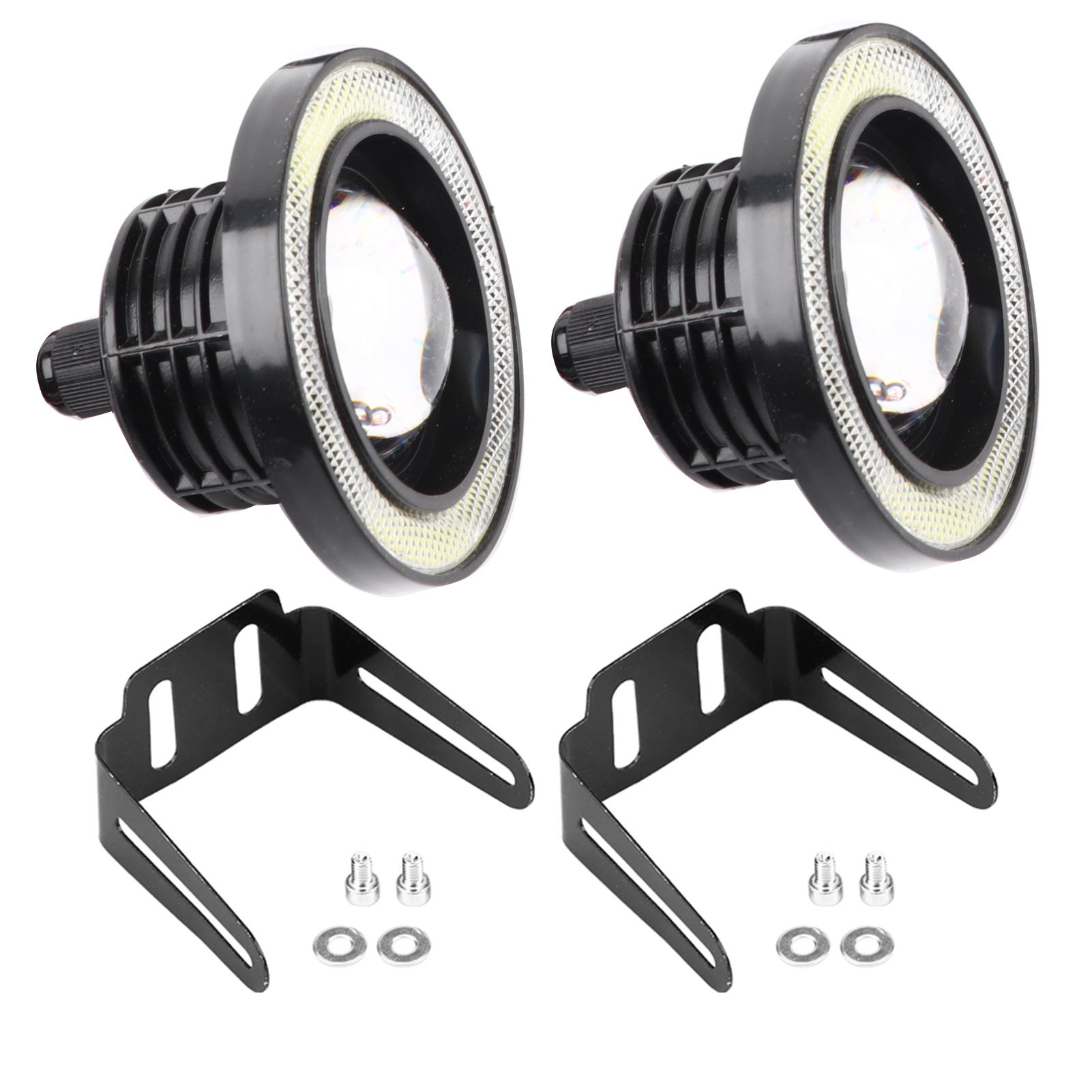 

Universal 2pcs 10W LED COB Angel Eyes Daytime Running Light Car Vehicle Fog Lights 2.5-inch