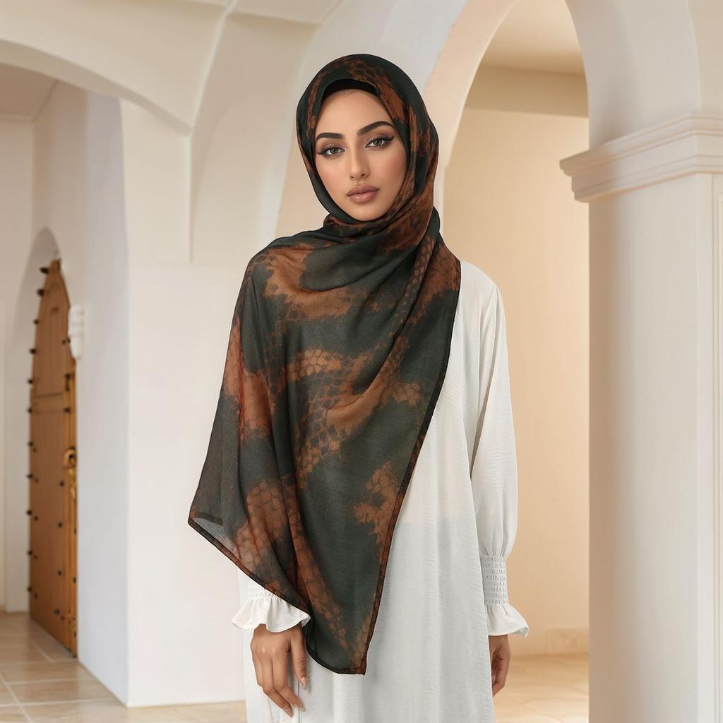 Neuer Ins-Druck Baumwoll-Viskose Hijab-Schal Für Frauen Muslimische Hijabs Mode Lange Wickeltücher Schal Islam Turban Kopftuch Ramadan
