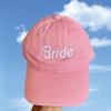 Bride Babe Embroidery Baseball Caps For Women Pink White Adjustable Snapback Cap Wedding Party Gifts Solid Color Outdoor Sun Hat