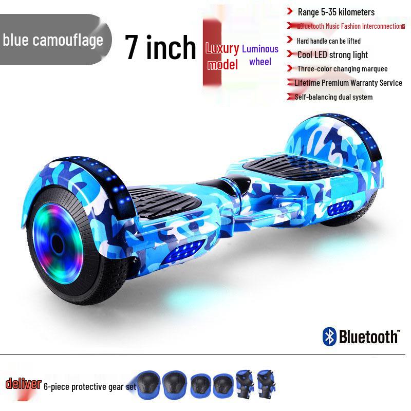 7-Inch Children's & Adults' Bluetooth Balance Scooter - Fast Electric Two-Wheeler