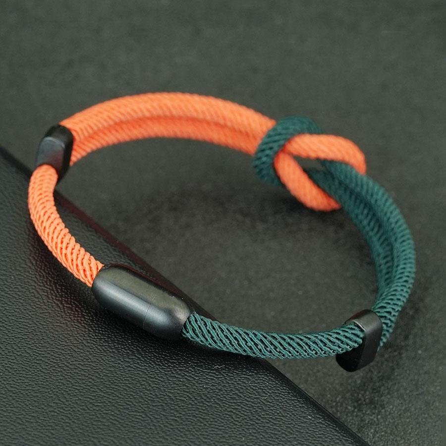 Trendy Men Bracelet Sliding Adjustable Stainless Steel Magnetic Clasp A Grade Rope Wristband Boyfriend Hand Accessories Hombre