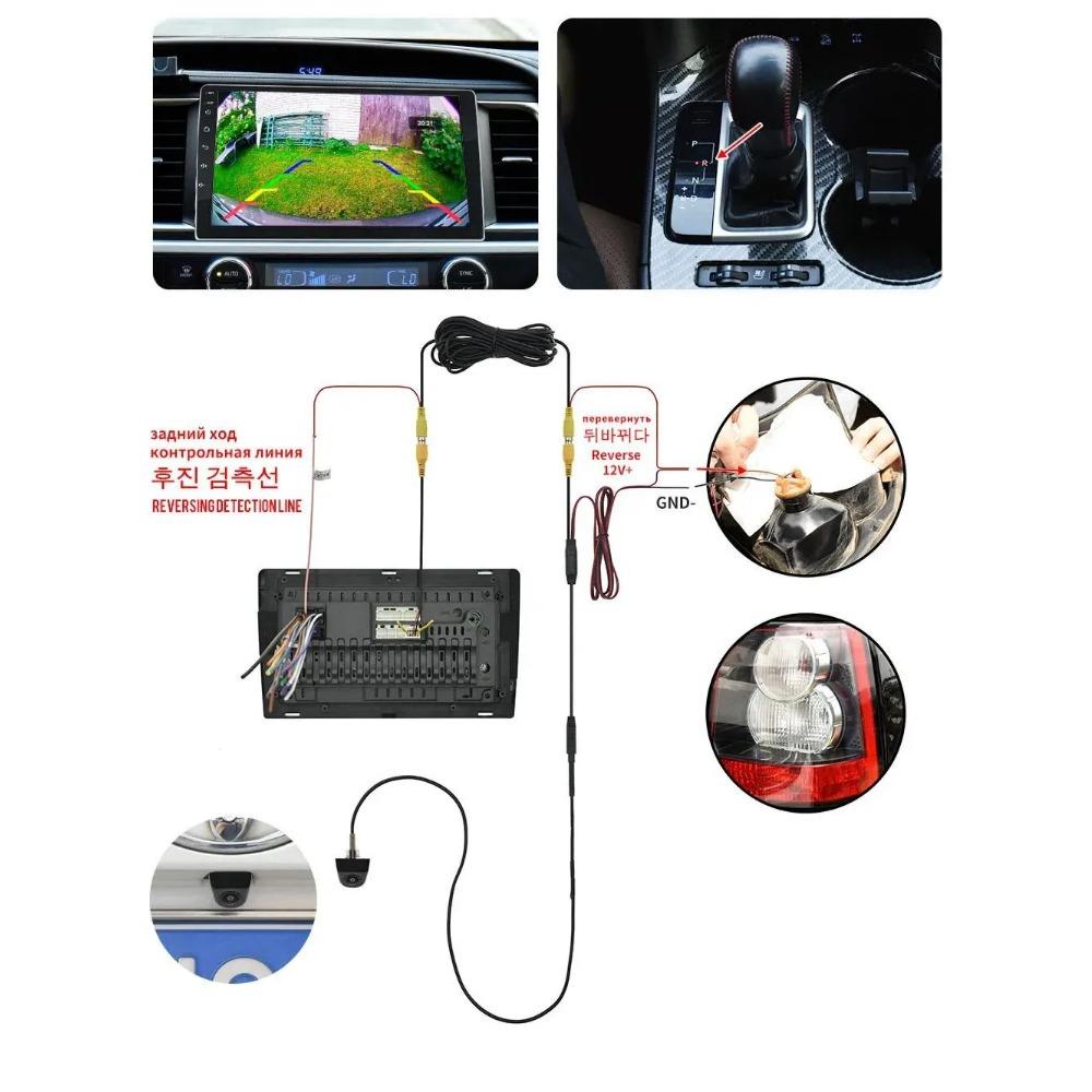 Car Rear View Camera 8 LED Night Vision Reversing Auto Parking Monitor CCD Waterproof HD Video